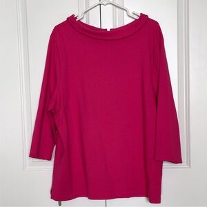 Talbots Raspberry Long Sleeve Top